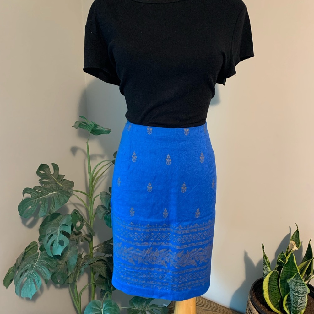 Unique Vintage Blue Skirt